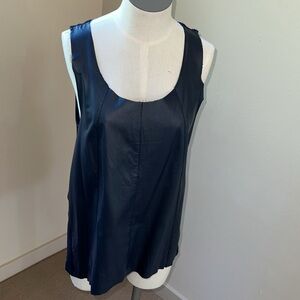 EUC Sunday in Brooklyn Leather Navy Tank Medium